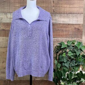 Women's Size 3X Purple Karen Scott Sweater
